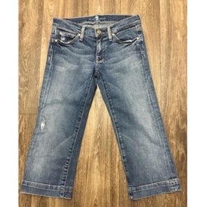 7 For All Mankind Size 28 Crop Dojo Denim Jeans